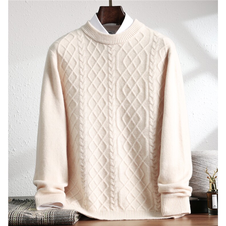 2025年秋季圆领长袖青春流行套头时尚百搭通勤男士半高圆领毛衣，男装羊毛衫，暖思雅