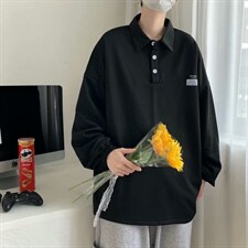 新款翻领卫衣2021新款嘻哈套头上衣ins潮流长袖polo衫W1860-P35，男装卫衣，星座512-4