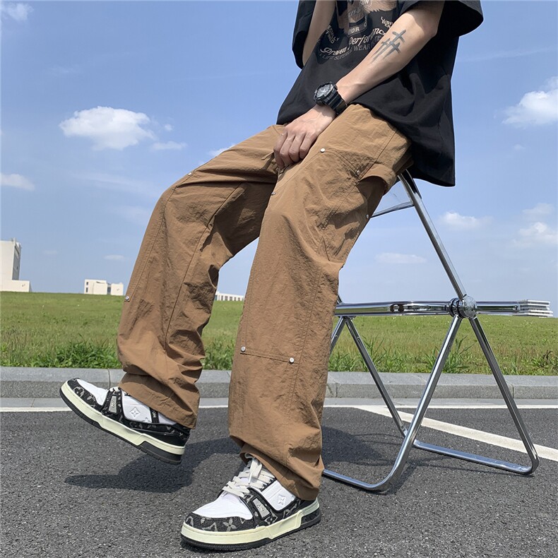皱感【三防】冰丝透气速干拖地休闲伐木裤伞兵裤XK009-P60控78,男装休闲裤,星座216(原A116)