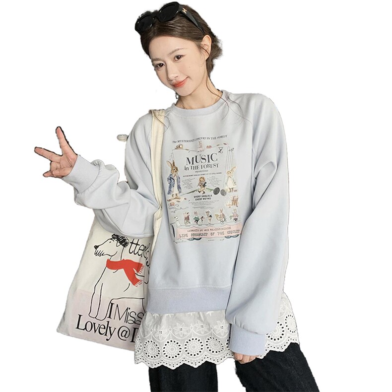 新品26春印花拼接卫衣2C293-Q923-P125-K198,女装卫衣/绒衫,2C293