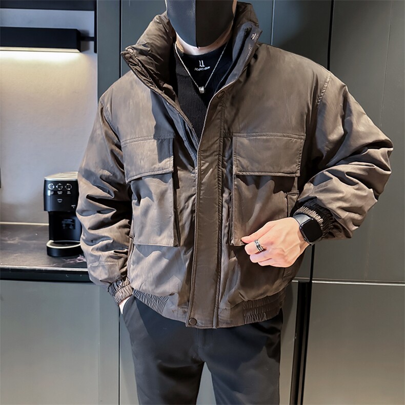 店主大棉衣冬季潮牌皮棉袄男社会小伙版型工装外套袄子8571--P158,男装棉衣,电商D327