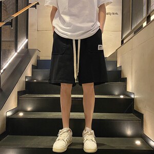直播品做旧重水洗 立体裁剪拼接工装短裤五分裤 K9805/P45 黑色3图片