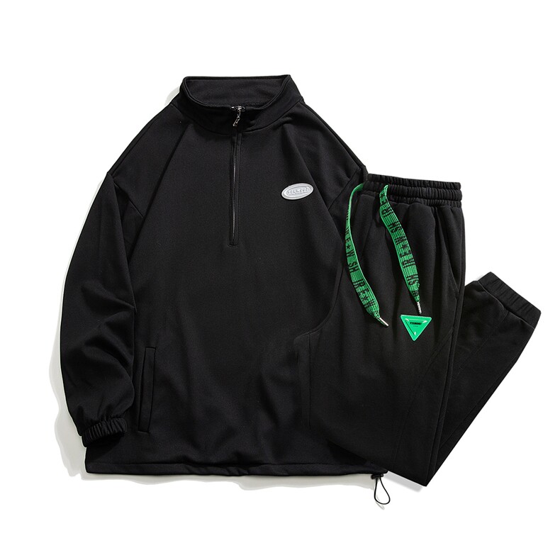 1秋季新款休闲翻领宽松情侣青春套头卫衣套装7145P105控138，男装卫衣，星座226-2