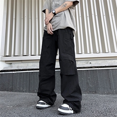 美式复古多口袋工装裤男夏季ins潮牌高街宽松阔腿青年直筒长裤子，男装工装外套，星座410-6（原星座1304-1）