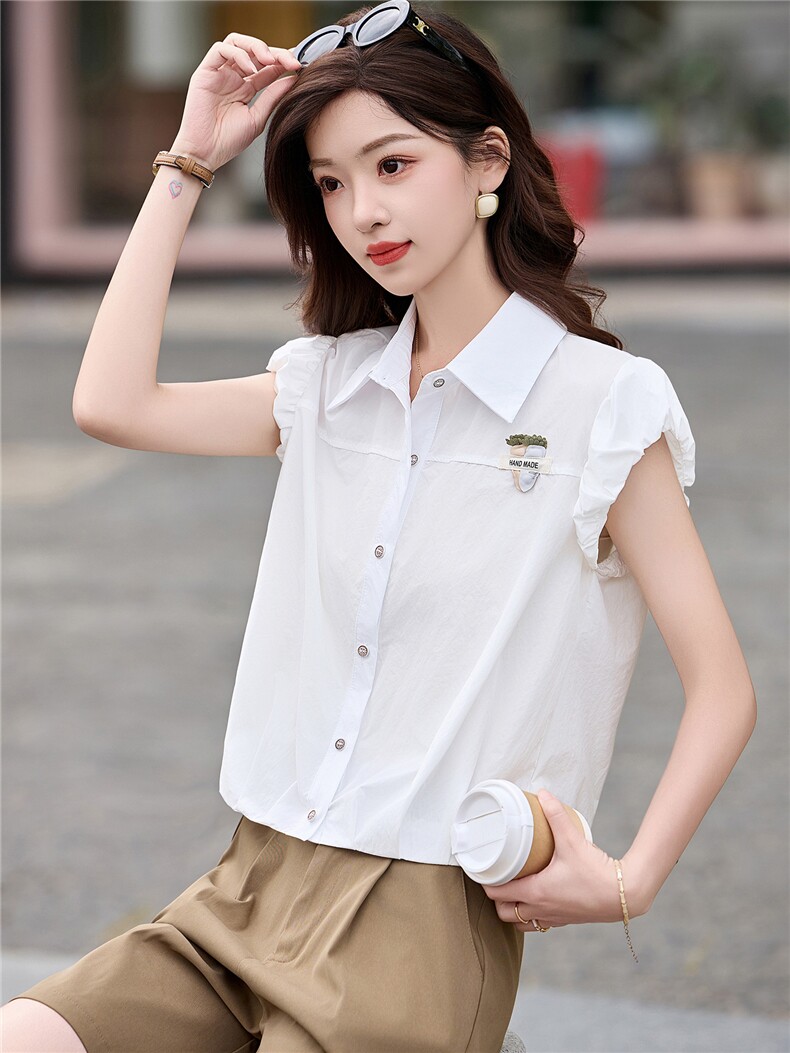 2026年夏季休闲女短袖薄款,女装衬衫,艾尚靓装
