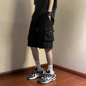 潮流百搭韩版休闲五分裤潮牌直筒宽松工装中裤 DK220图片