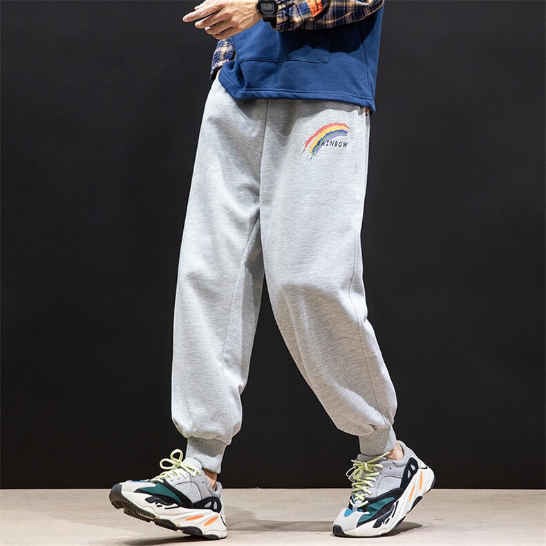 K12064-P40加绒P50束脚纯棉运动裤男士休闲裤大码宽松卫裤男,男装休闲裤,电商A040A