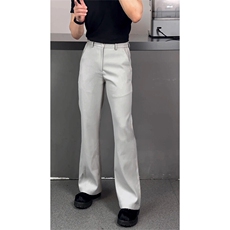 2025春夏新款垂感冰丝微喇休闲裤男显高显瘦百搭西装裤K313-P40，男装休闲裤，星座1004-3