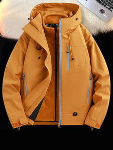 机能冲锋衣情侣外套登山服三合一加厚户外工装连帽夹克H7870-P85图片