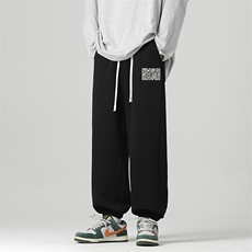 高品质无影墙休闲裤男包边包条宽松大码束脚卫裤MYK22-9600-P45，男装休闲裤，星座717