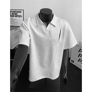 夏季宽松设计款小众POLO衫短袖T恤潮XZ808B-WH067-P48