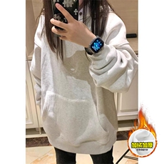 480G重磅加绒硬挺boxy男女秋冬美式高街结构古铜两粒扣卫衣厚外套，女装短外套，电商A486
