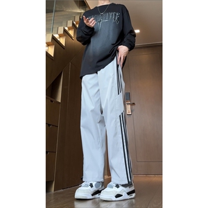 秋季新款户外防水机能条纹设计宽松冲锋裤B315-K24315-特p35控68图片