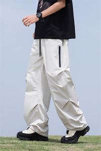 户外轻薄速干休闲长裤男2025夏季抽绳束脚运动裤潮流香蕉裤图片