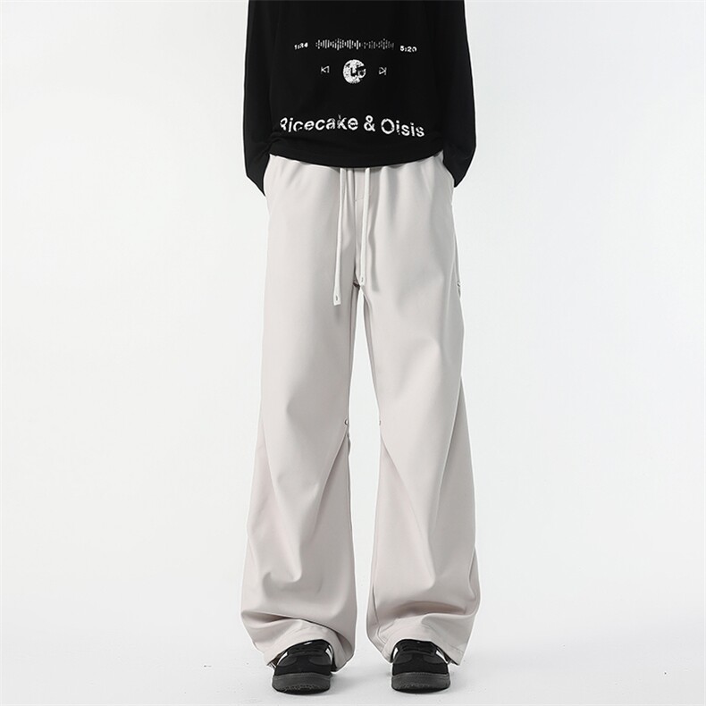 8XL-M秋冬美式冲锋裤子男士潮牌阔腿裤加厚直筒宽松长裤K9178P58，男装休闲裤，电商D206-1