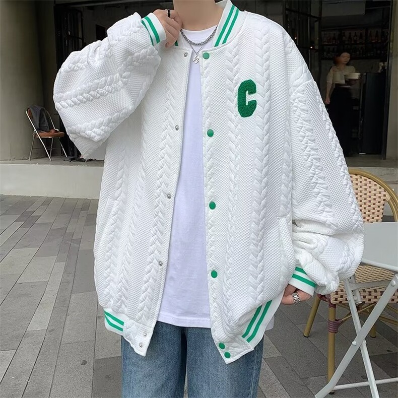 男春季2023新款长袖夹克外套提花棒球服外套L7502P55图片