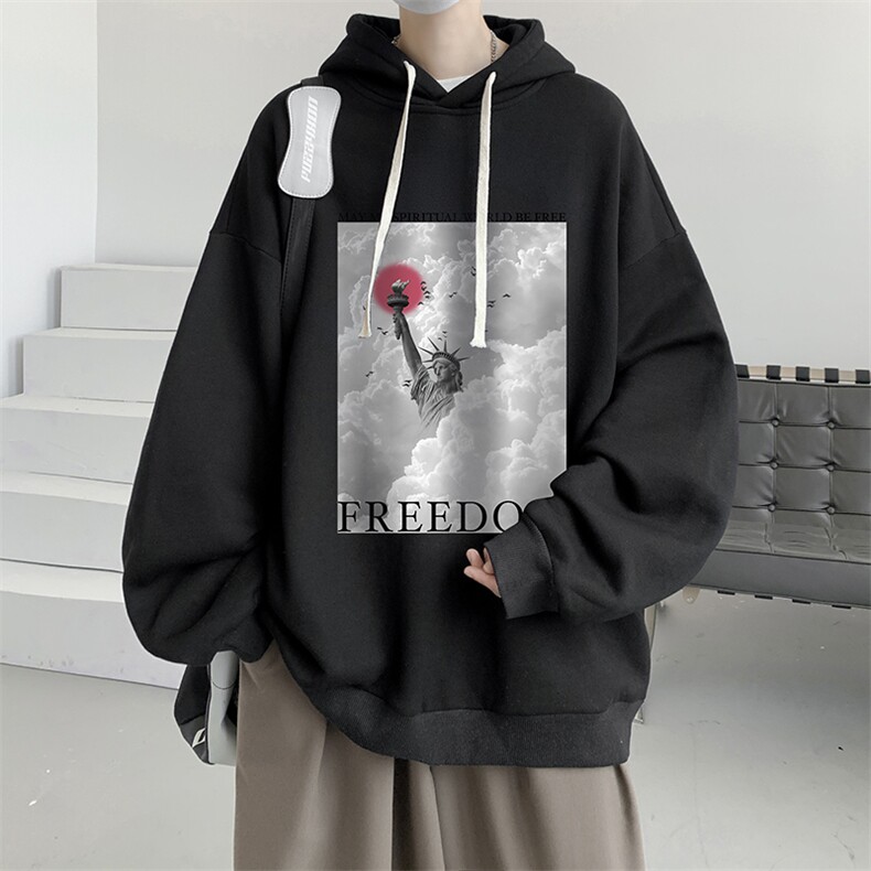 连帽卫衣男大码运动服帽衫外套WY2326-P35 加绒款-P40图片
