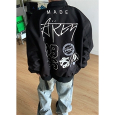 复古刺绣飞行夹克男女春秋小众宽松百搭棒球服外套JA222，男装夹克，星座1116A（原606A-3）