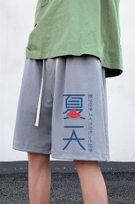 冰丝短裤男士大码宽松休闲五分裤男运动中裤MK37192-P15，男装休闲裤，电商A040