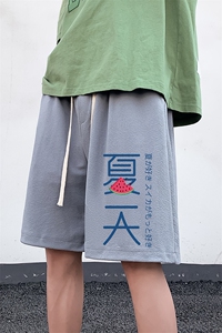 冰丝短裤男士大码宽松休闲五分裤男运动中裤 MK37192-P15图片
