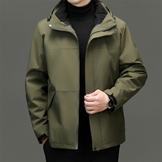 秋冬男士户外冲锋衣男三合一可拆卸加绒加厚防水外套登山服两件套，男装夹克，电商B212（原钱塘6029）