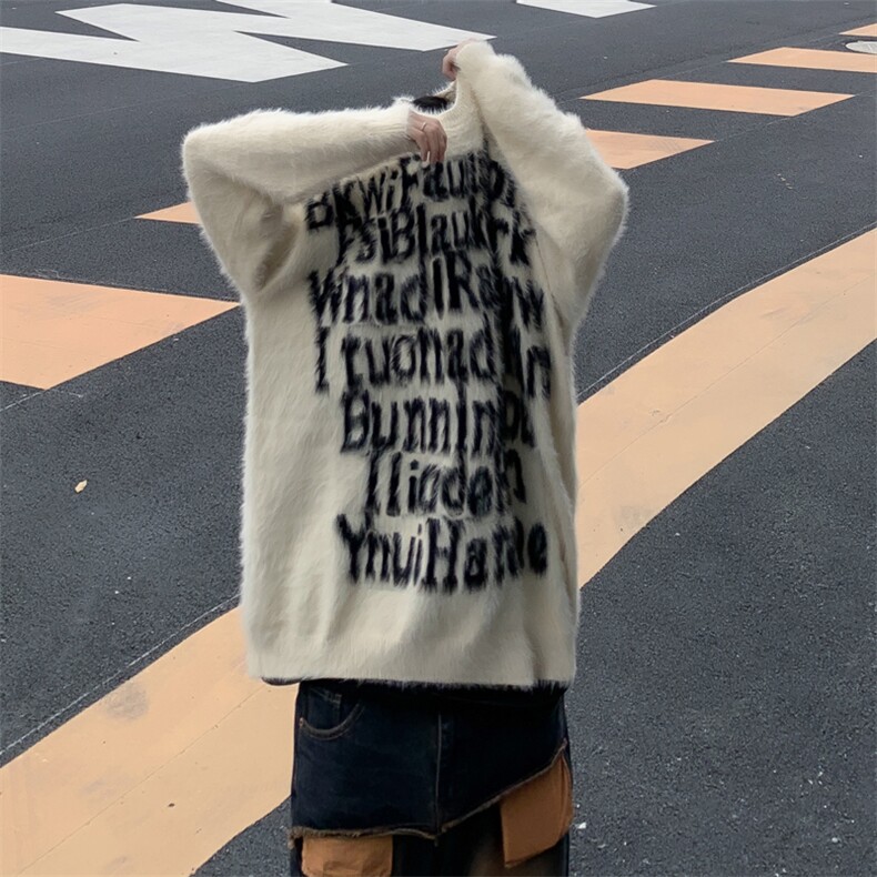 加绒加厚海马毛毛衣男冬季慵懒风高级感针织衫潮牌外套,男装针织衫/毛衣,星座410-6（原星座1304-1）
