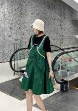 抽绳拼接连衣裙，女装连衣裙，维多利亚