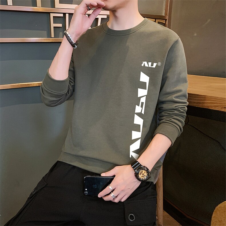 男士套头卫衣春秋季韩版潮流宽松上衣服长袖运动衫DF107T,男装卫衣,电商A102