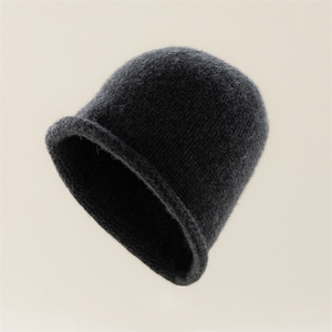 新款针织卷边帽秋冬季保暖百搭包头护耳帽羊毛帽，帽子，江帆羊绒