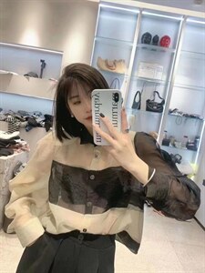【现货】欧货欧根纱仿晒纱仿晒衣图片