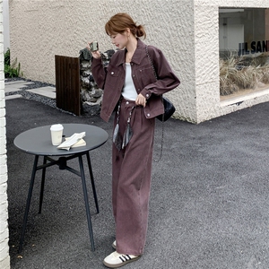 25秋【新品】韩系工装休闲水洗牛仔套装5517-P205-K299图片