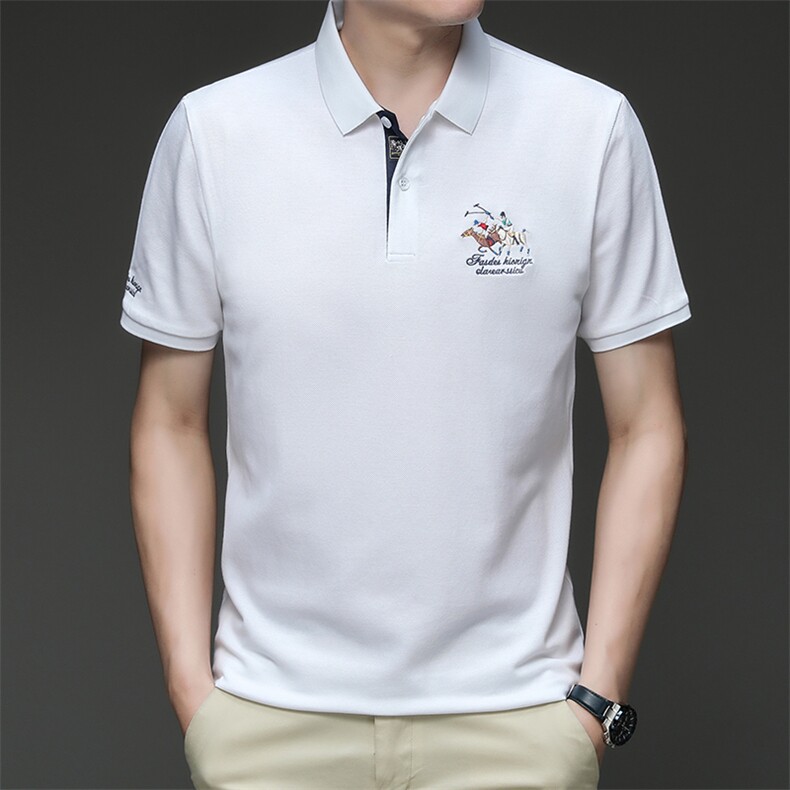 DY3322钱塘2020-3夏季新款高端短袖翻领男中青年休闲T恤P48,男装T恤,钱塘207-3