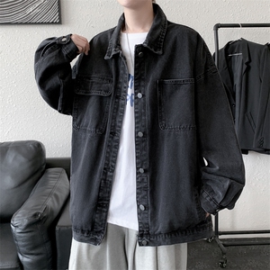 A684-P58 2023秋季潮牌复古牛仔外套男韩版潮流宽松休闲工装夹克图片