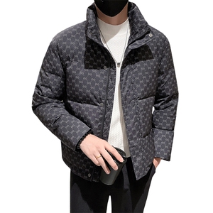 2025冬季新款小伙风痞帅立领字母印花羽绒服男外套B328-9901-P165图片