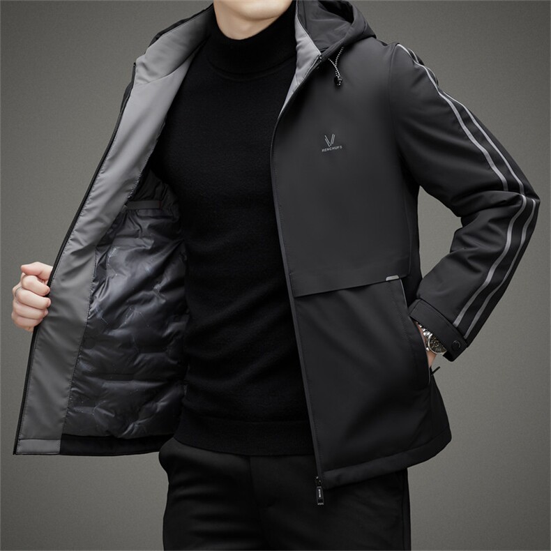 DJ23YR9916钱塘2020-3新款商务休闲连帽冬季厚款羽绒服P250图片