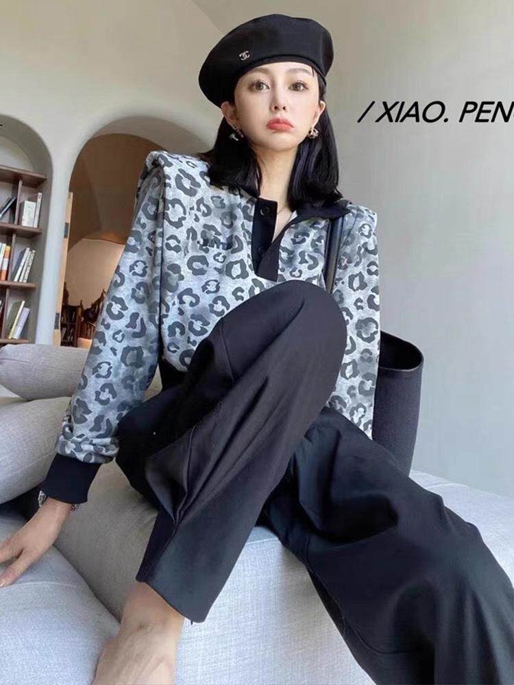 【现货】欧货豹纹卫衣，女装卫衣/绒衫，悠奈尔