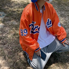 夹克男春秋季宽松ins高街棒球服街头嘻哈宽松情侣外套JK630-P65，男装夹克，星座1008