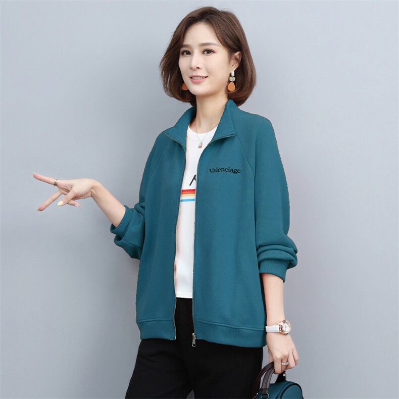 时尚休闲女装卫衣外套宽松显瘦中长款运动夹克上衣,女装卫衣/绒衫,3200格调