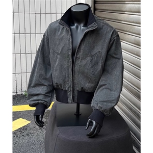 1506-1/JF8281/P71复古水洗做旧飞行员夹克上衣男小众设计感百搭图片