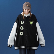 春装衔接新款潮流酷盖时尚印花宽松夹克棒球服外套G110P65控88，男装夹克，A247A