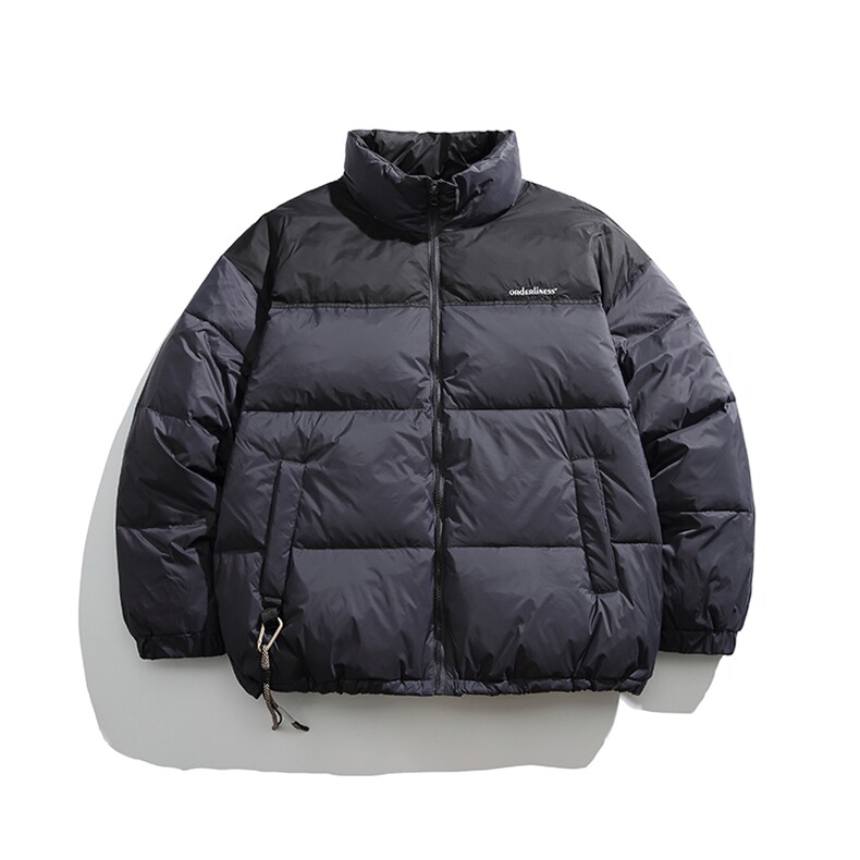 2026冬季新款男日系潮牌立领拼色白鸭绒羽绒服加厚外套YR10-F219,男装羽绒服,电商A101（原外27）