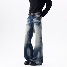 A8820美式复古水洗猫须微喇叭牛仔裤新款休闲小众vibe裤子,男装牛仔裤,星座308A-1(原309B-1),四季星座 A8820美式复古水洗猫须微喇叭牛仔裤新款休闲小众vibe裤子,男装牛仔裤,星座308A-1(原309B-1),四季星座