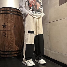 拼接撞色工装裤子男新款青少年时尚休闲裤A872P40，男装休闲裤，星座1116-2