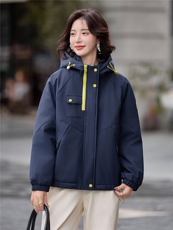 现货2025年冬季新款夹棉保暖棉衣派克服，女装棉衣/棉服，悦祺