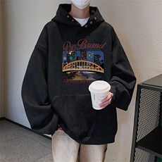 已注册抖音直播得物高品质麂皮绒宽松男连帽卫衣外套W7033P55控79，男装卫衣，电商C408(原B339-1)