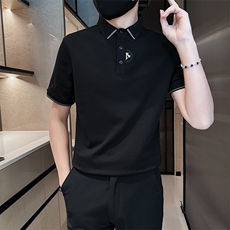 2025夏季新款短袖T恤翻领Polo衫刺绣设计25089-P48，男装T恤，电商D342