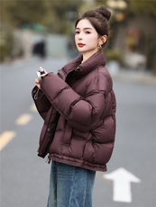 设计感高品小个子羽绒服女短款2025冬季新款法式高级感白鸭绒外套，女装羽绒服，意芙