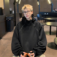 主推春装双拉链重磅连帽情侣中性卫衣设计感外套男女H931P68，男装卫衣，电商A341