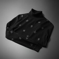 2021秋冬新款男士羊毛衫高领毛衣钱塘7118881P135，男装针织衫/毛衣，钱塘6066（原711）