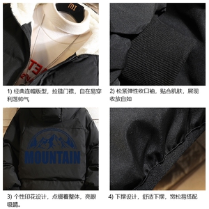 控128加绒面包服男大码羊羔毛衣男MY16255-P100图片
